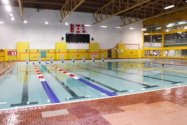The pool at Chestnut Hill Developments Recreation Complex, pictured in Pickering’s swimming information.