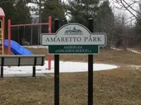 Ground-level view of Amaretto Park