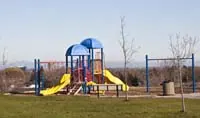 Ground-level view of Bidwell Tot Lot